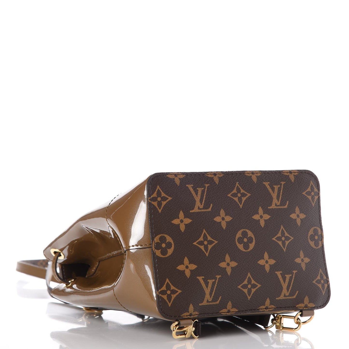 Patent Monogram Hot Springs Backpack Vert Bronze