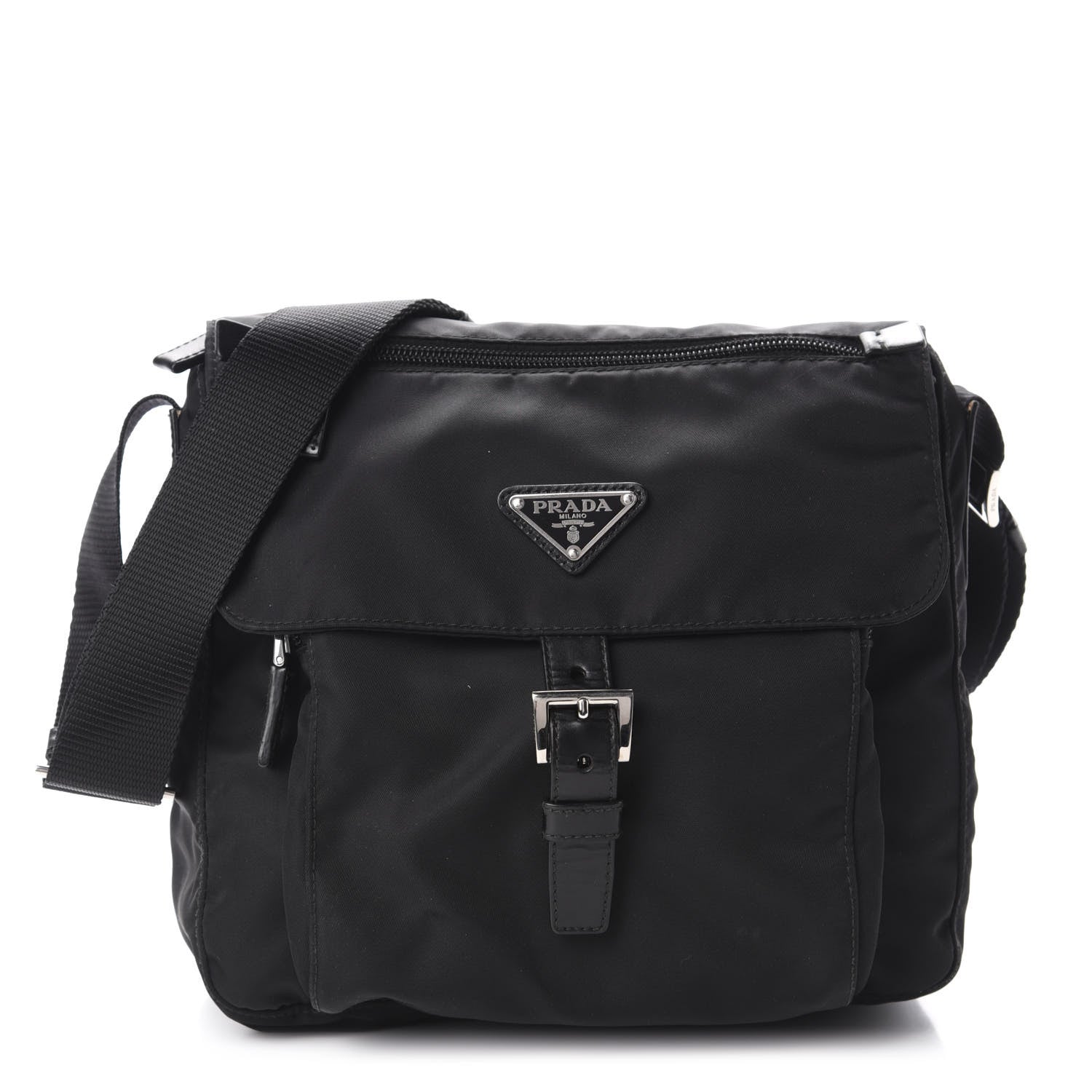 Prada Nylon Vela Messenger Black 1 of 10