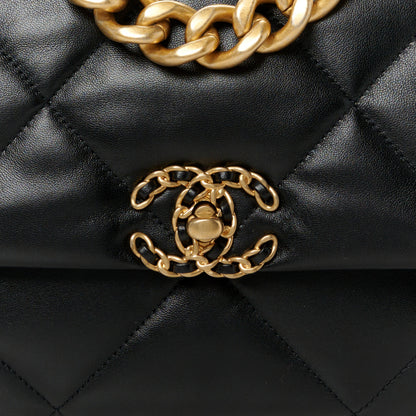 Chanel Lambskin Quilted Large Chanel 19 Flap Black 8 of 10