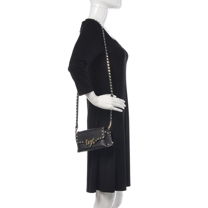 Valentino Garavani Pebbled Calfskin Mini Rockstud Crossbody Bag Black 2 of 11