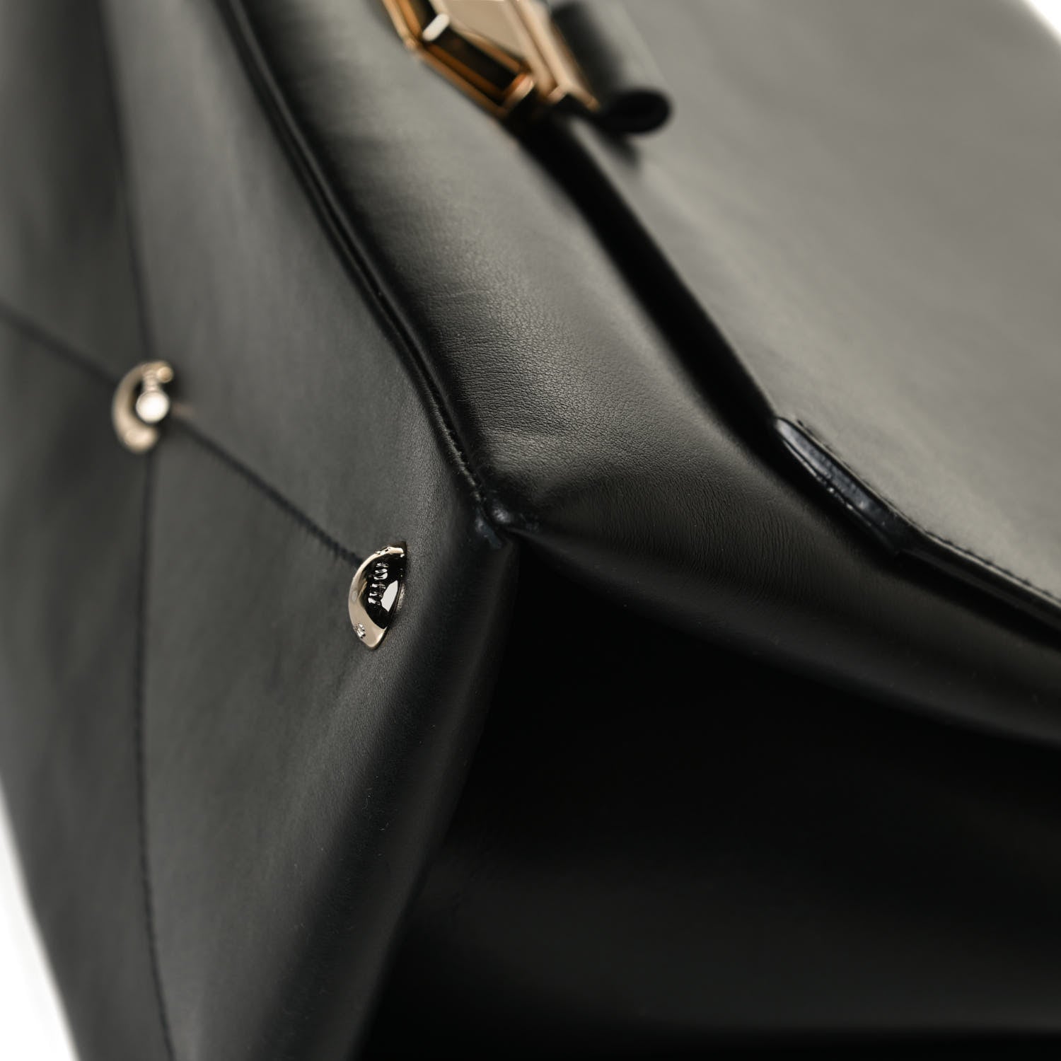 Miu Miu Soft Calfskin Top Handle Satchel Black 10 of 15