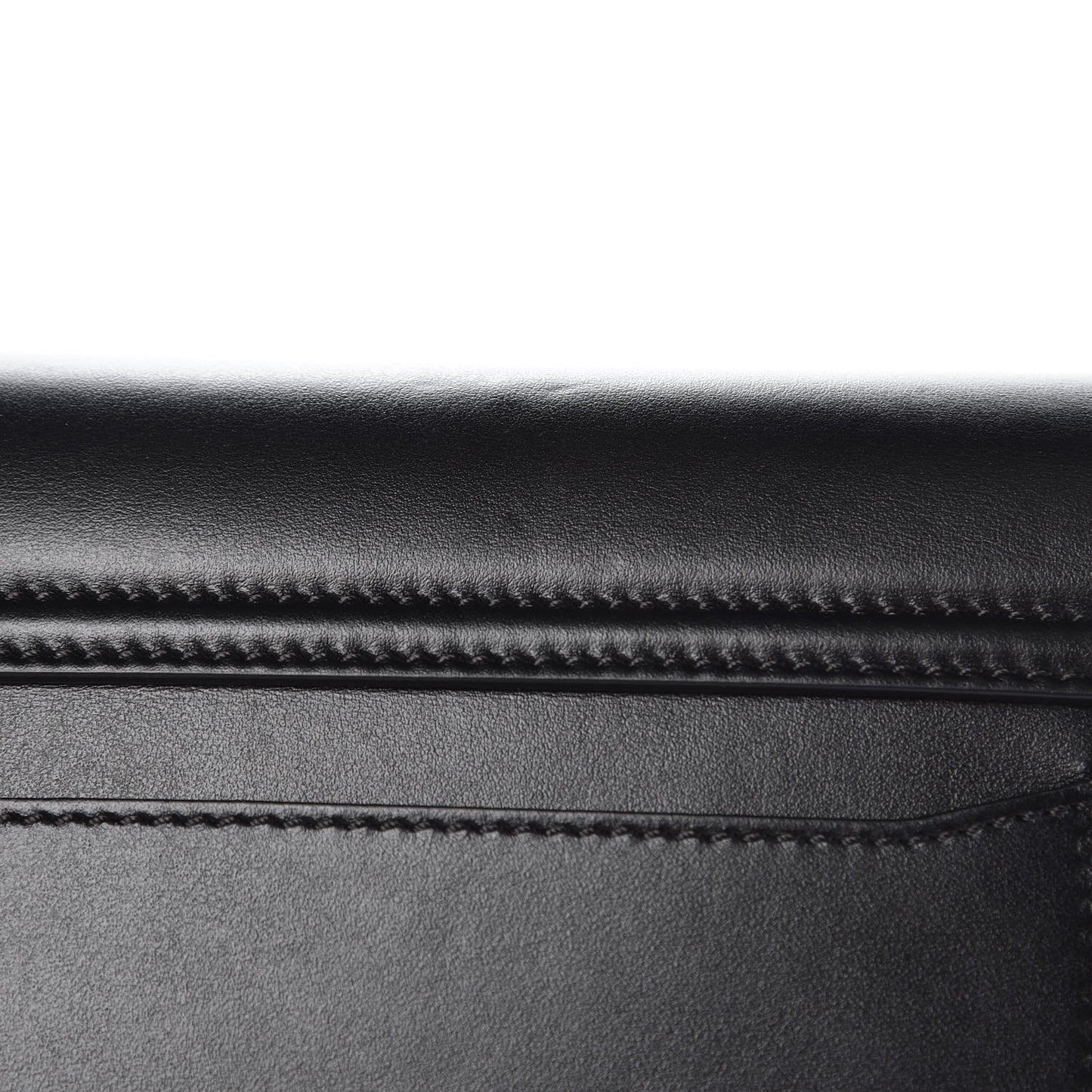 Calfskin Suede C Clutch With Chain Black