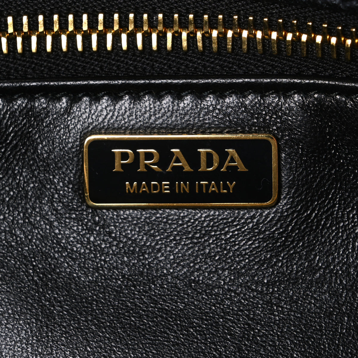 Prada Soft Grain Medium East West Galleria Double Zip Bag Black 6 of 9