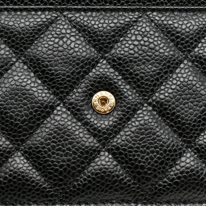 Chanel Caviar Quilted Wallet on Chain WOC Black 12 of 13