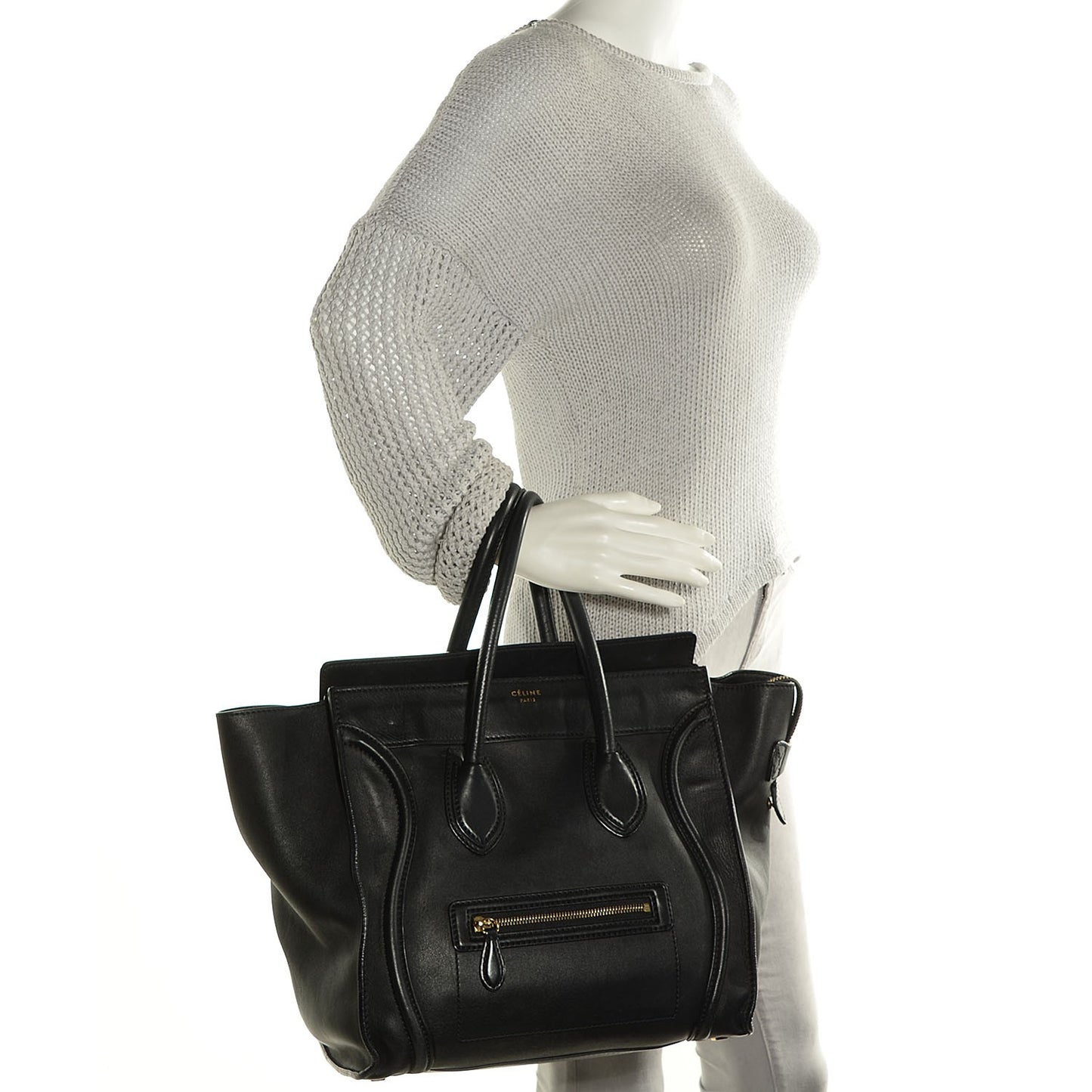 Smooth Calfskin Mini Luggage Black