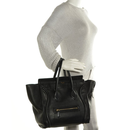 Celine Smooth Calfskin Mini Luggage Black 2 of 8