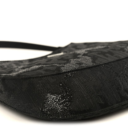 Prada Broccato Cleo Shoulder Bag Black 9 of 10