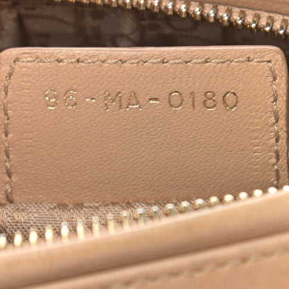 Christian Dior Lambskin Cannage Medium Lady Dior Beige 6 of 13
