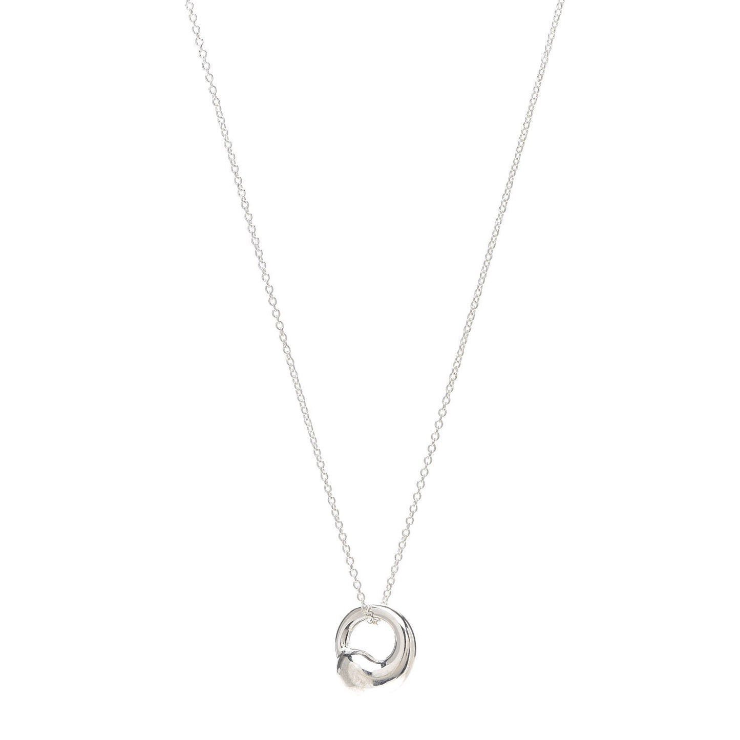 Sterling Silver 12mm Elsa Peretti Eternal Circle Pendant Necklace