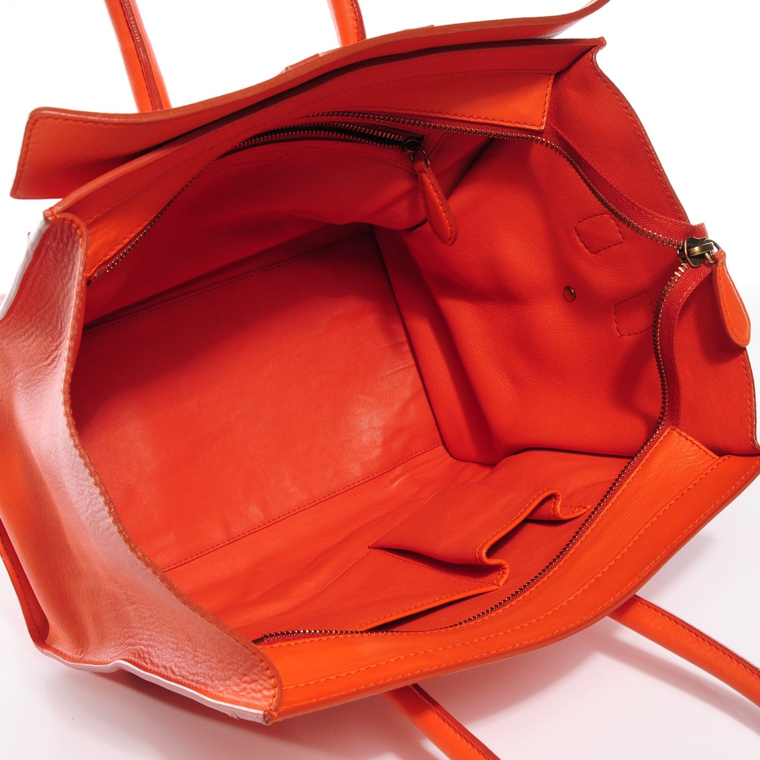 Celine Smooth Calfskin Mini Luggage Orange 6 of 8