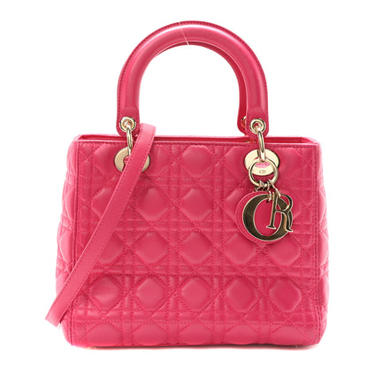 Christian Dior Lambskin Cannage Medium Lady Dior Pink 1 of 10
