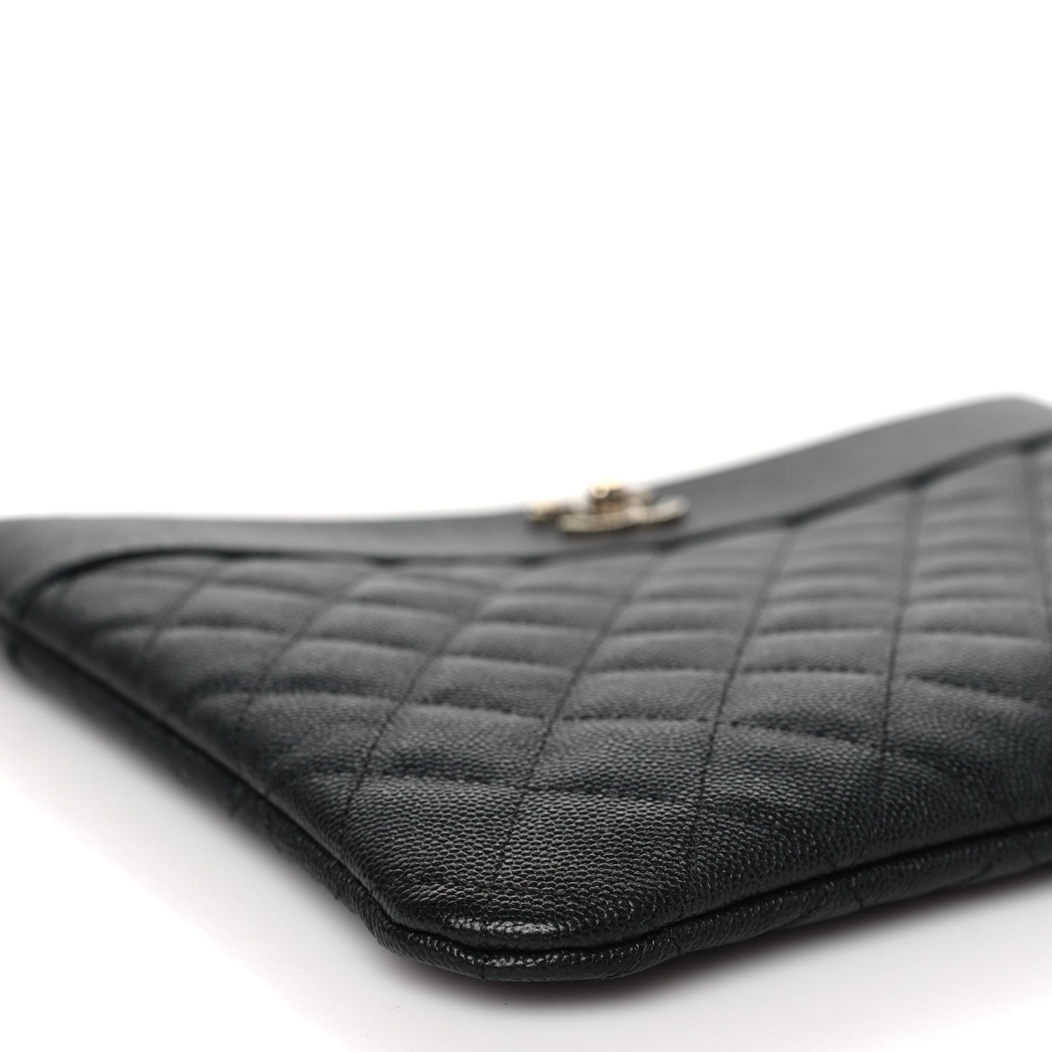Chanel Caviar Quilted Medium Vintage Mademoiselle Cosmetic Case Black 8 of 11
