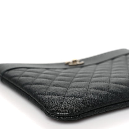 Chanel Caviar Quilted Medium Vintage Mademoiselle Cosmetic Case Black 8 of 11
