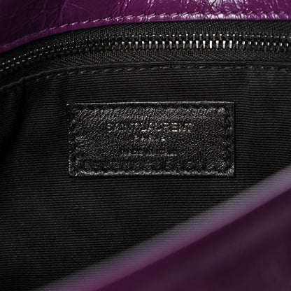 Saint Laurent Crinkled Calfskin Matelasse Monogram Medium Niki Chain Satchel Plum 6 of 12
