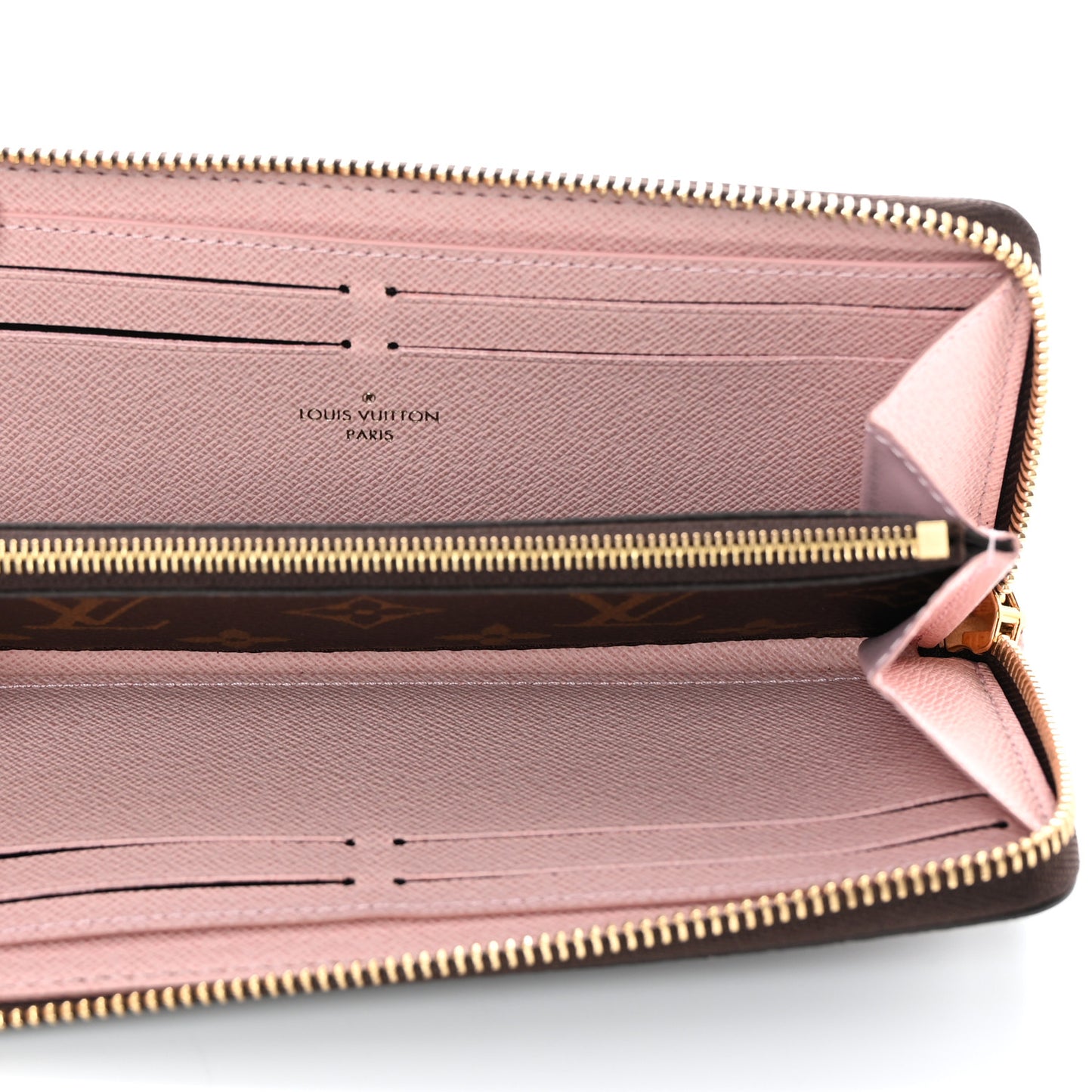 Monogram Clemence Wallet Rose Ballerine