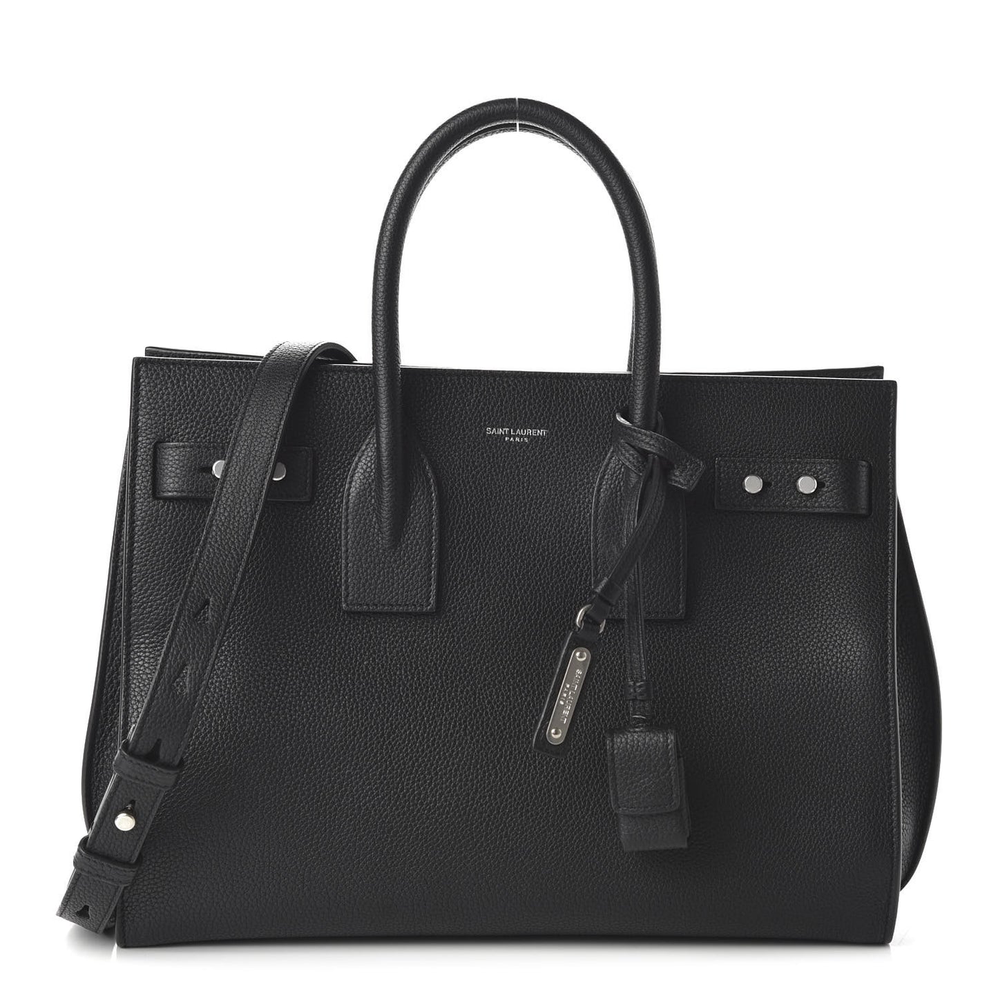 Grained Calfskin Small Supple Sac De Jour Black