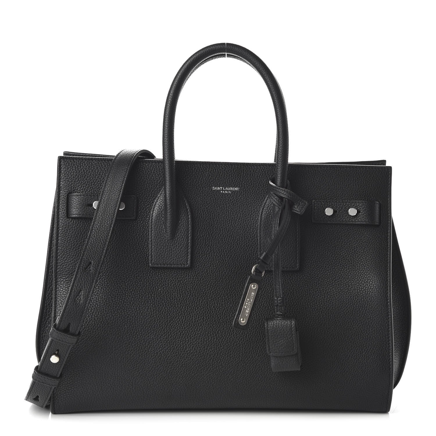 Saint Laurent Grained Calfskin Small Supple Sac De Jour Black 1 of 11