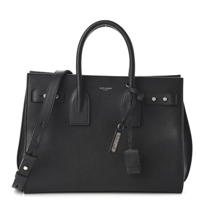 Saint Laurent Grained Calfskin Small Supple Sac De Jour Black 1 of 11