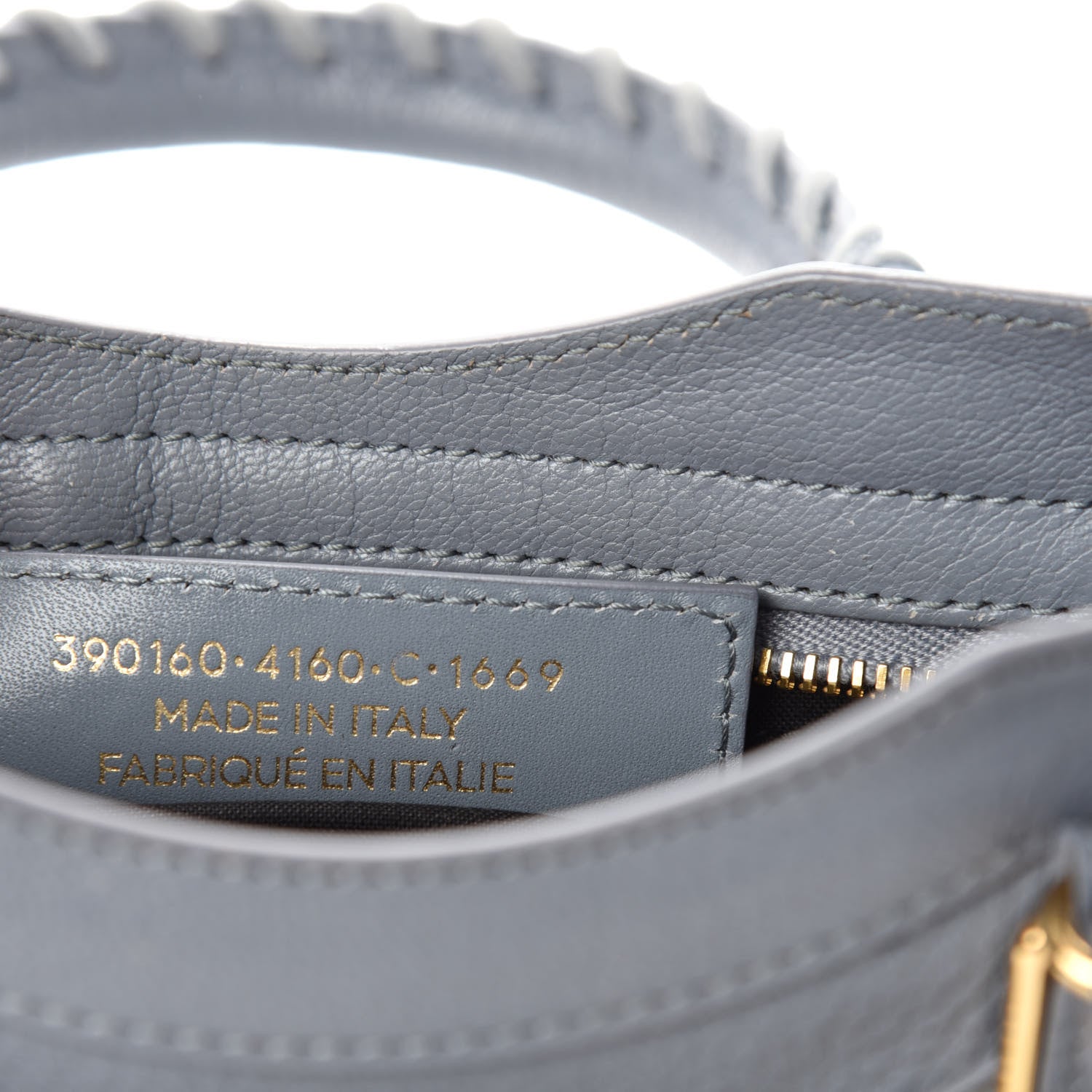 Balenciaga Chevre Gold Metallic Edge Hardware Mini City Bleu Acier 9 of 10