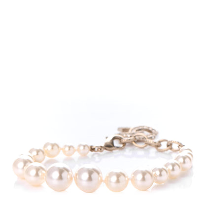 Chanel Pearl Crystal CC Bracelet Gold 2 of 4