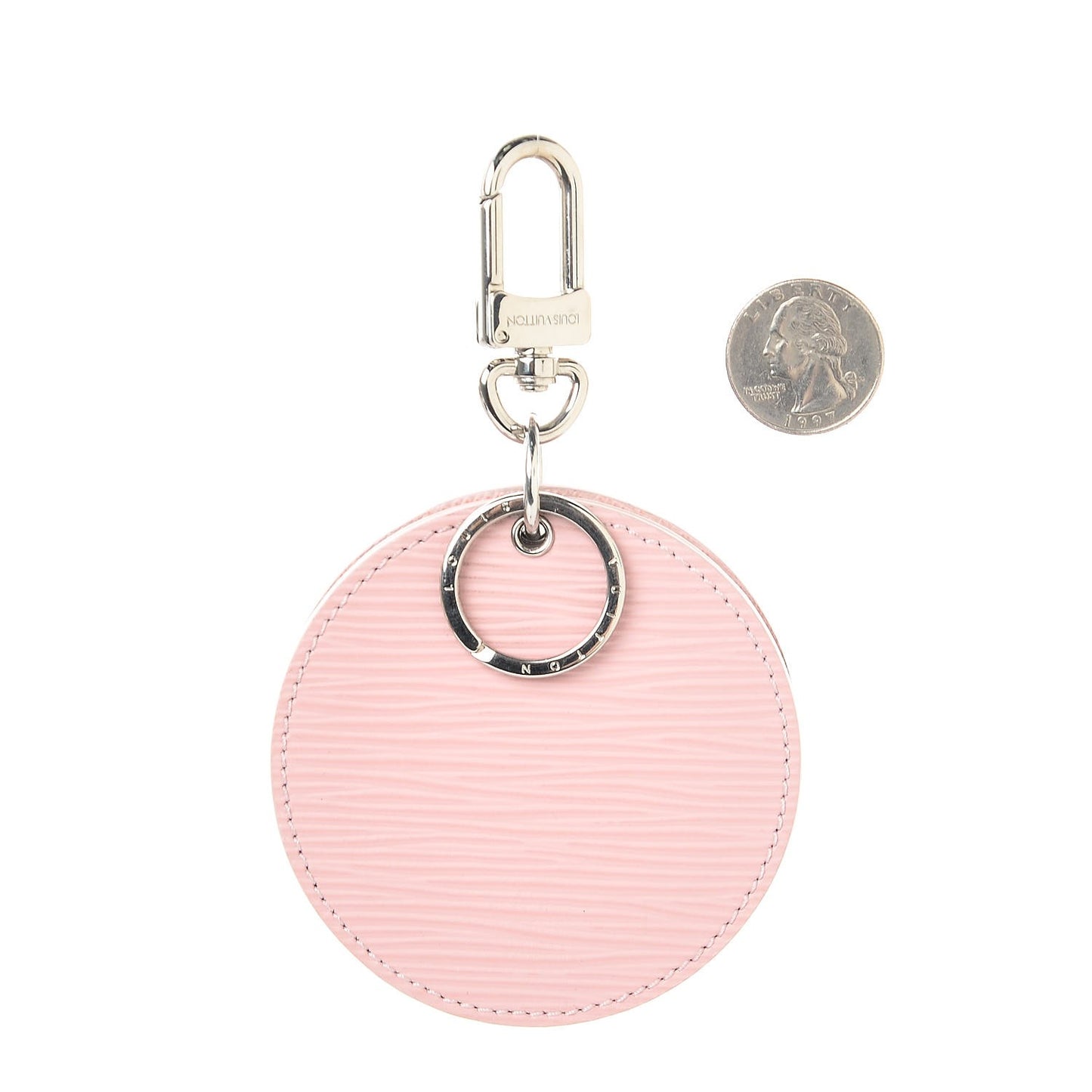 Epi Mirror Bag Charm Key Holder Rose Ballerine