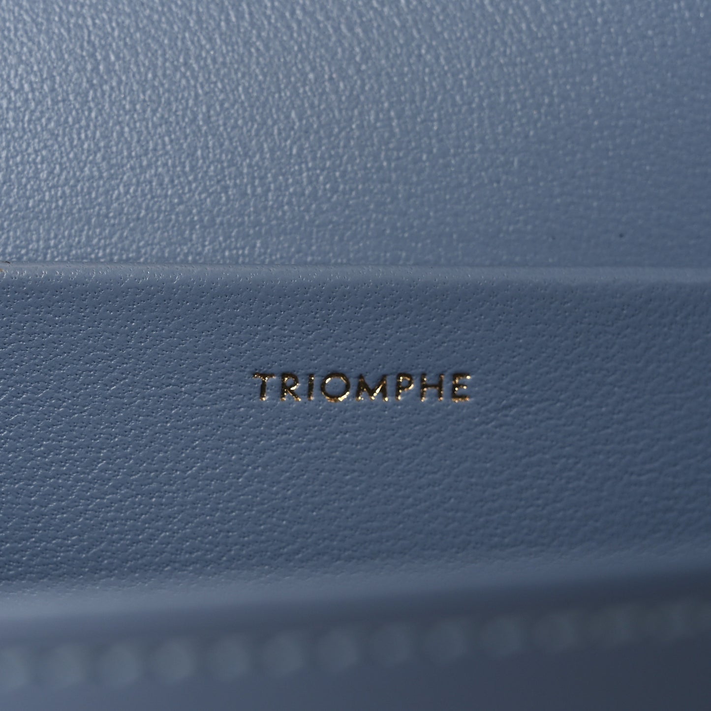 Shiny Calfskin Triomphe Shoulder Bag California Blue