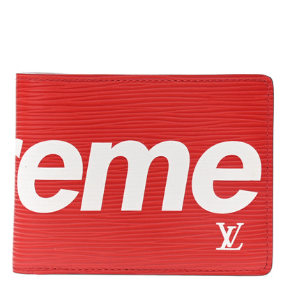 Louis Vuitton X SUPREME Epi Slender Wallet Red 1 of 6