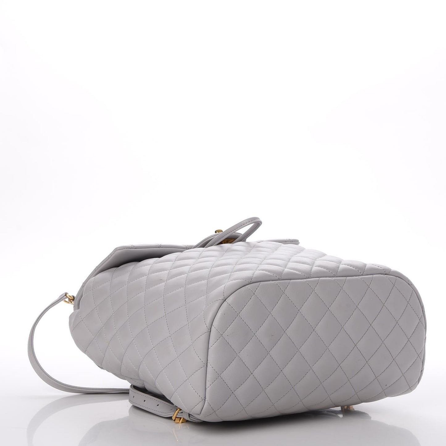Calfskin Quilted Large Urban Spirit Backpack Grey