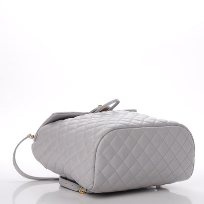 Chanel Calfskin Quilted Large Urban Spirit Backpack Grey 5 of 25