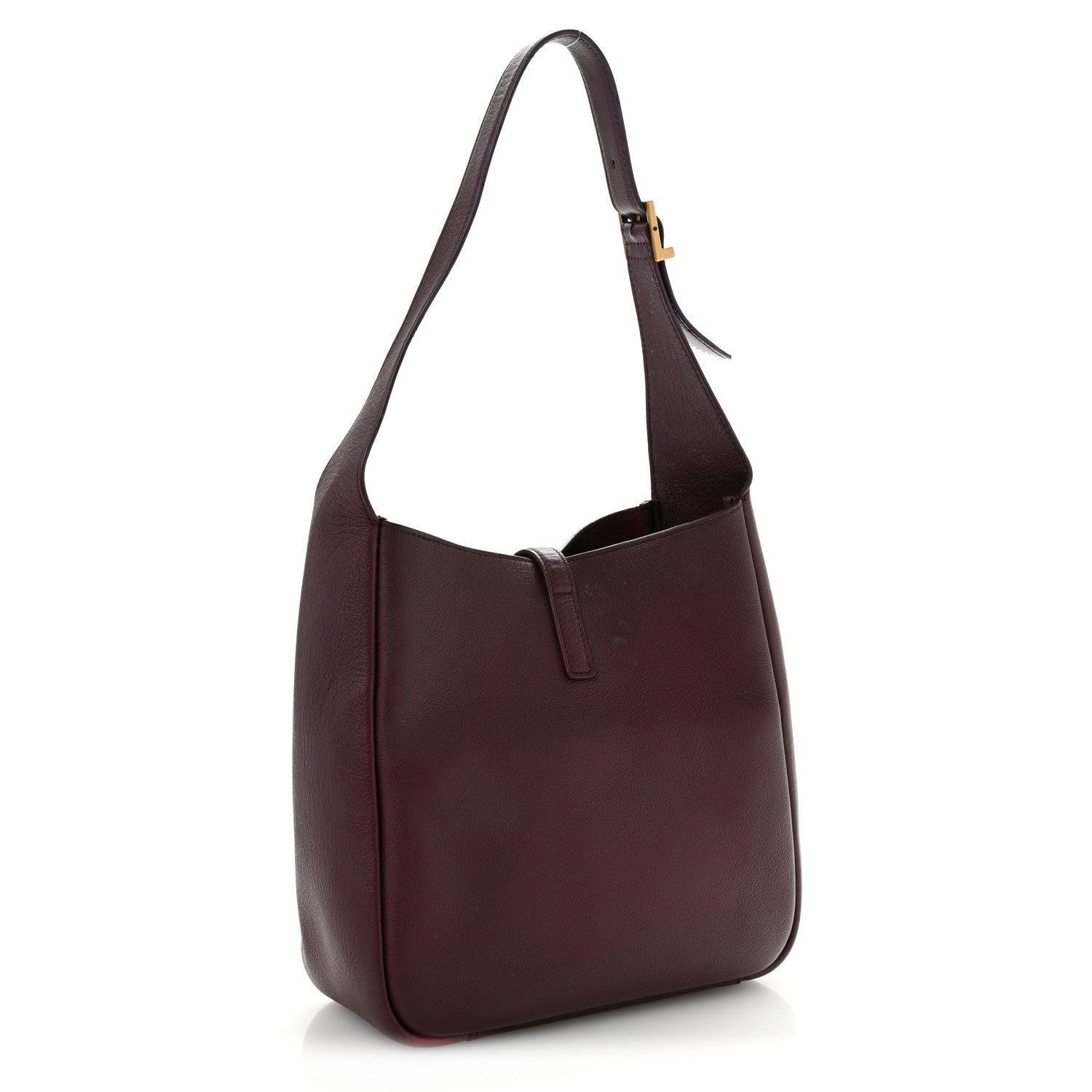 Saint Laurent Smooth Calfskin Small Le 5 A 7 Soft Hobo Rouge Legion 3 of 15