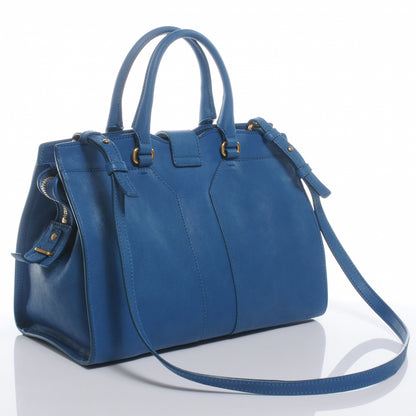 Saint Laurent Leather Mini Cabas ChYc Blue 3 of 7
