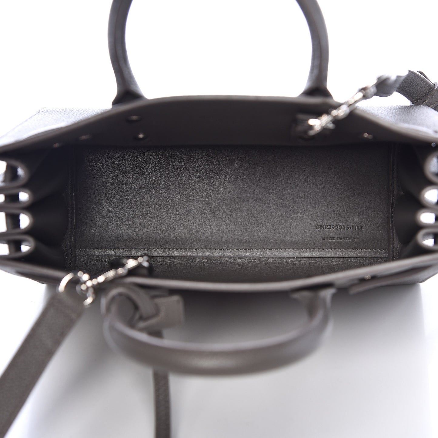 Grained Calfskin Nano Sac De Jour Fog