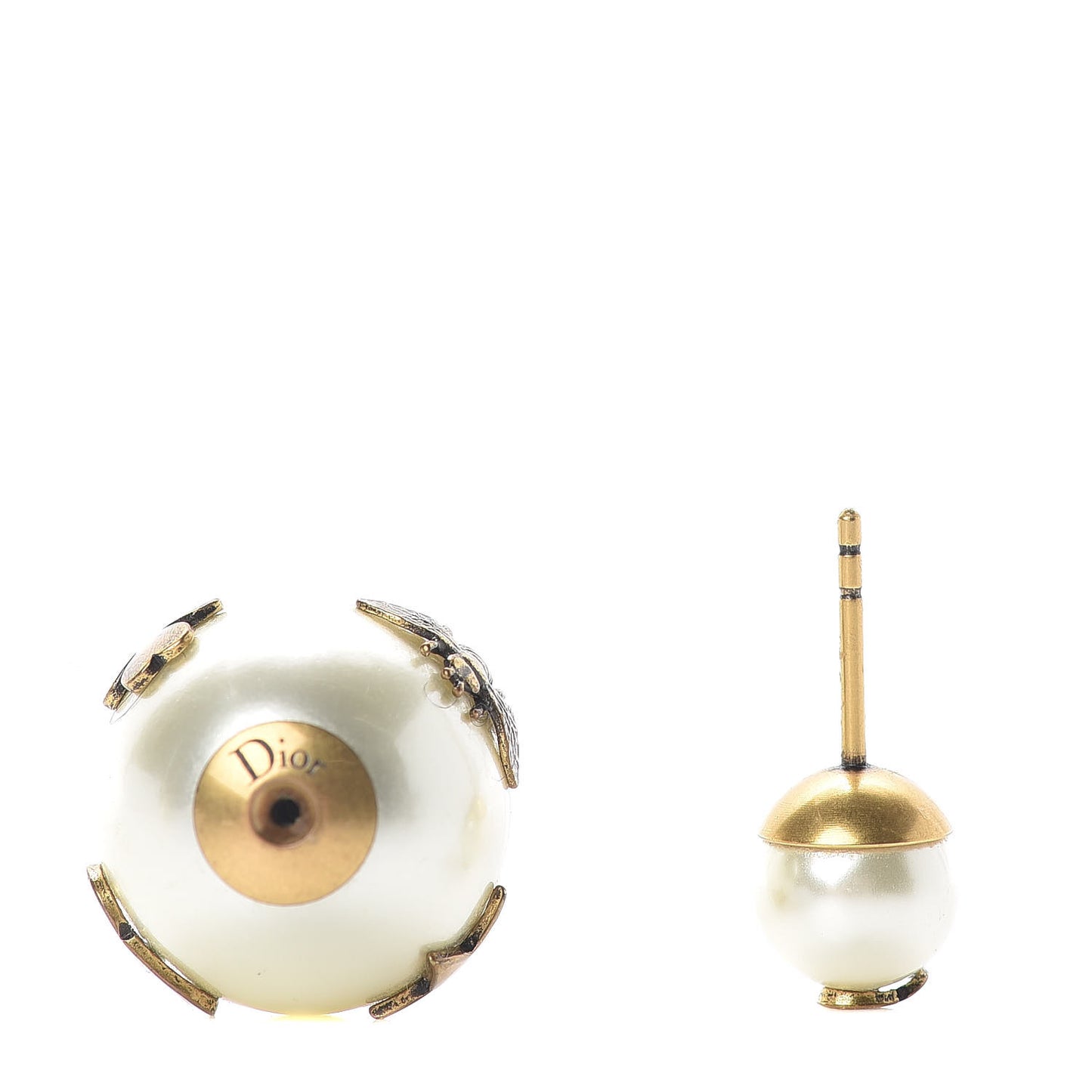 Pearl Mise En Dior Tribal Earrings Gold