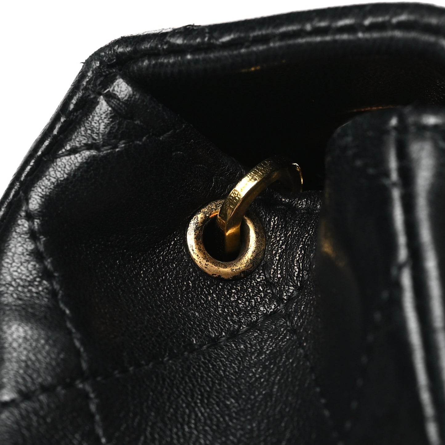 Lambskin Quilted Small Single Flap Black