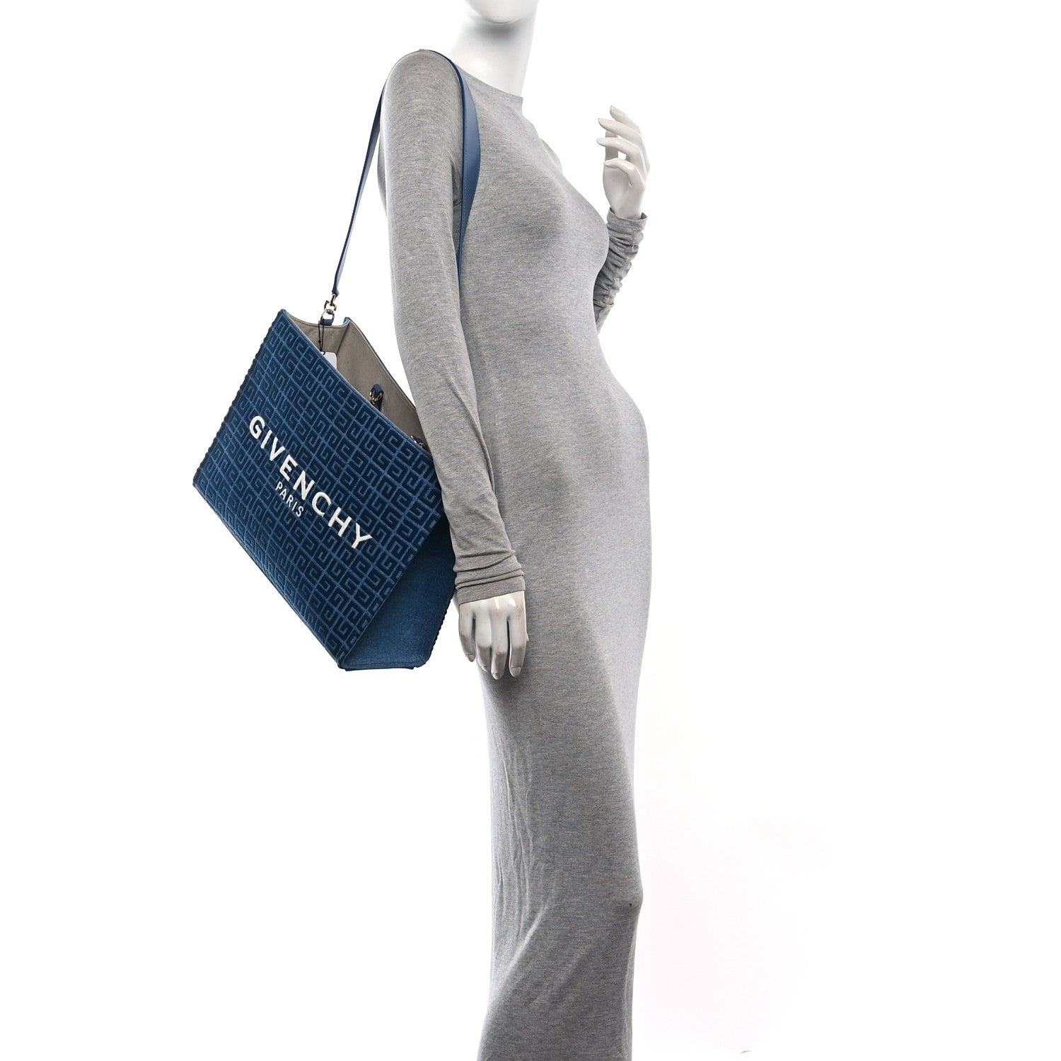 Givenchy Denim 4G Medium Chain Tote Blue 2 of 10