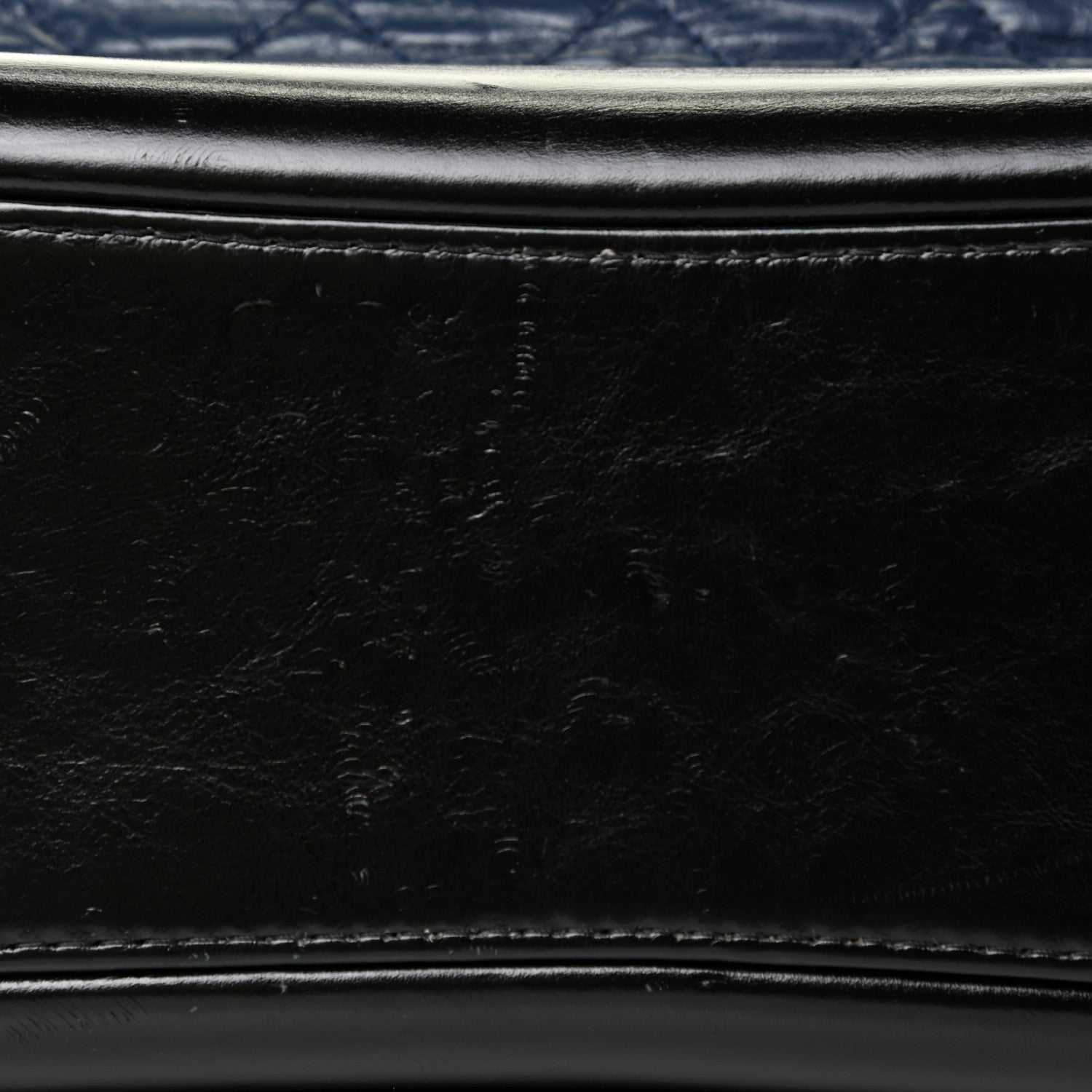 Chanel Aged Calfskin Quilted Large Gabrielle Shopping Tote Navy Black 24 of 25