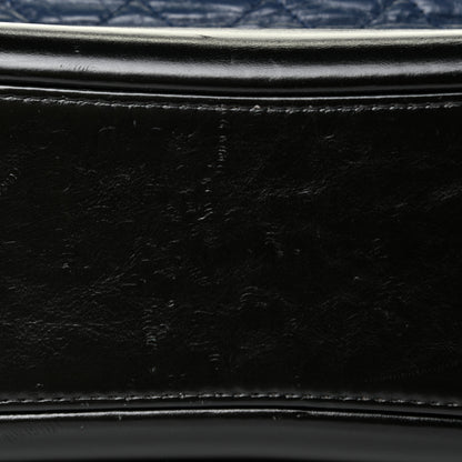 Chanel Aged Calfskin Quilted Large Gabrielle Shopping Tote Navy Black 24 of 25