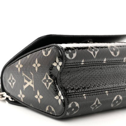 Louis Vuitton Snakeskin Monogram Twist Shoulder Bag PM Black 9 of 10