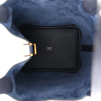 Hermes Taurillon Clemence Picotin Lock 18 PM Bleu Nuit 5 of 11