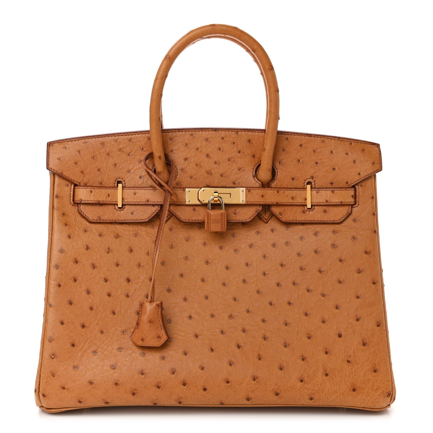 Hermes Ostrich Birkin 35 Gold 1 of 9