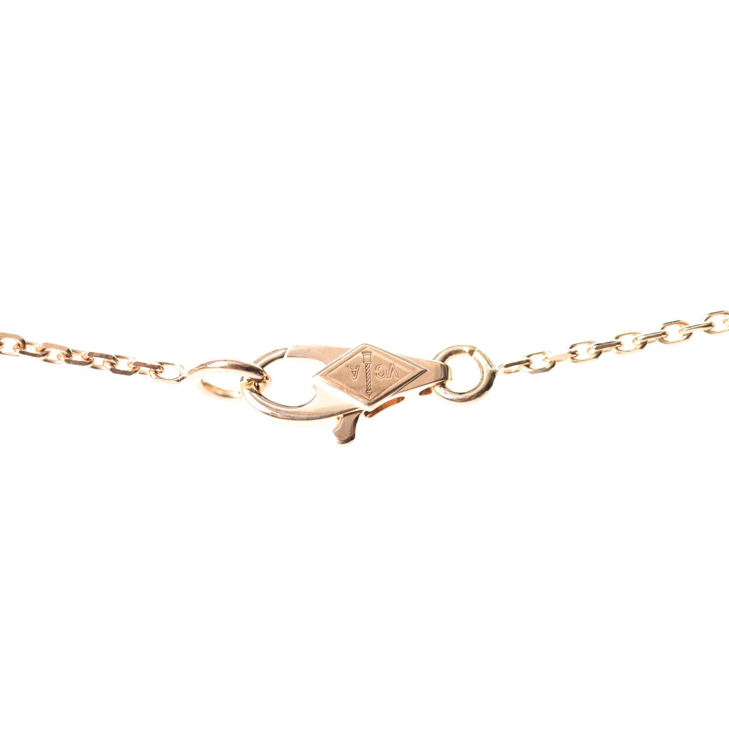 Van Cleef & Arpels 18K Yellow Gold Mother of Pearl Sweet Alhambra Butterfly Pendant Necklace 3 of 7