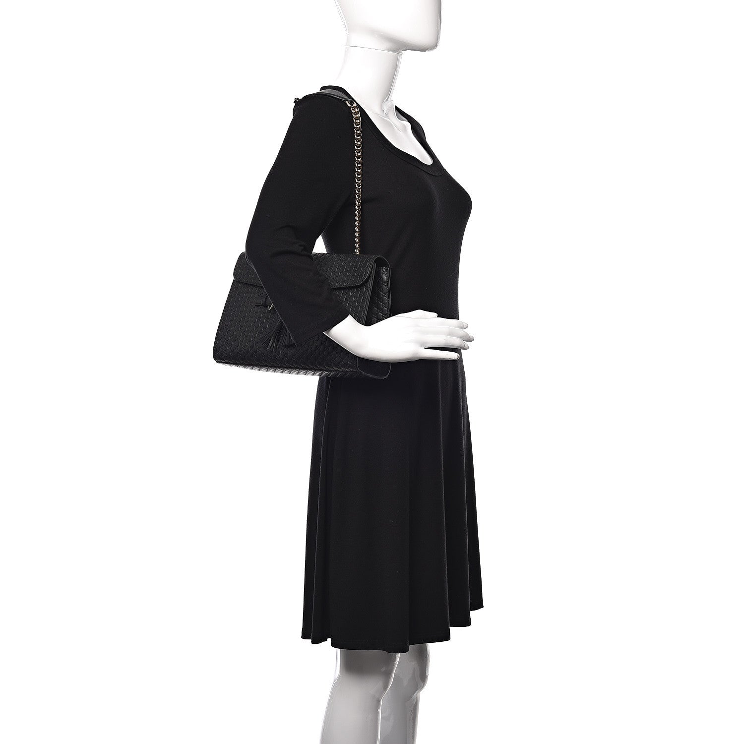 Gucci Microguccissima Medium Emily Chain Shoulder Bag Black 2 of 9