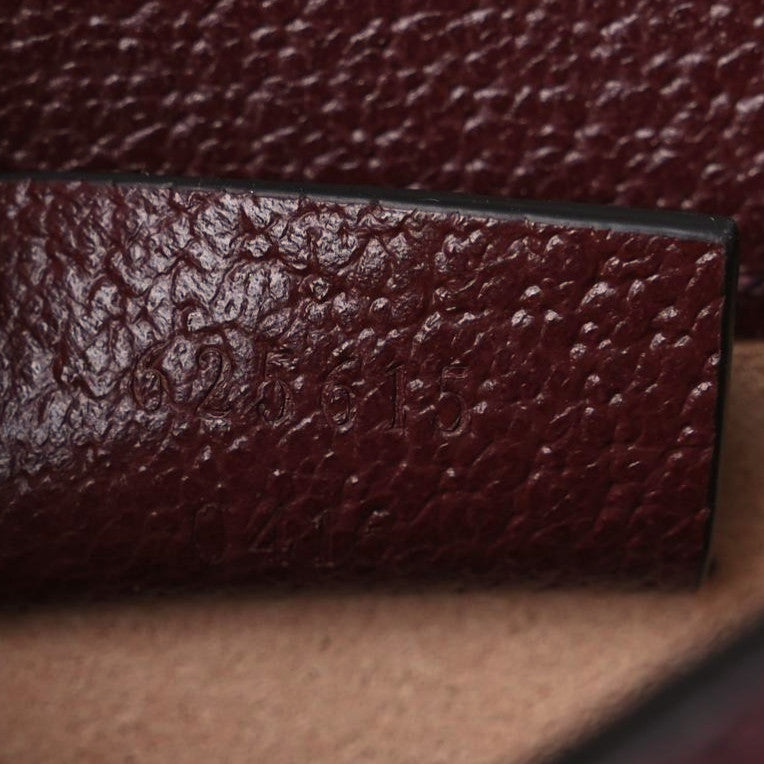 Gucci Monogram Textured Dollar Calfskin Mini Horsebit 1955 Crossbody Bag Sahara Rubino Chardonnay 6 of 10