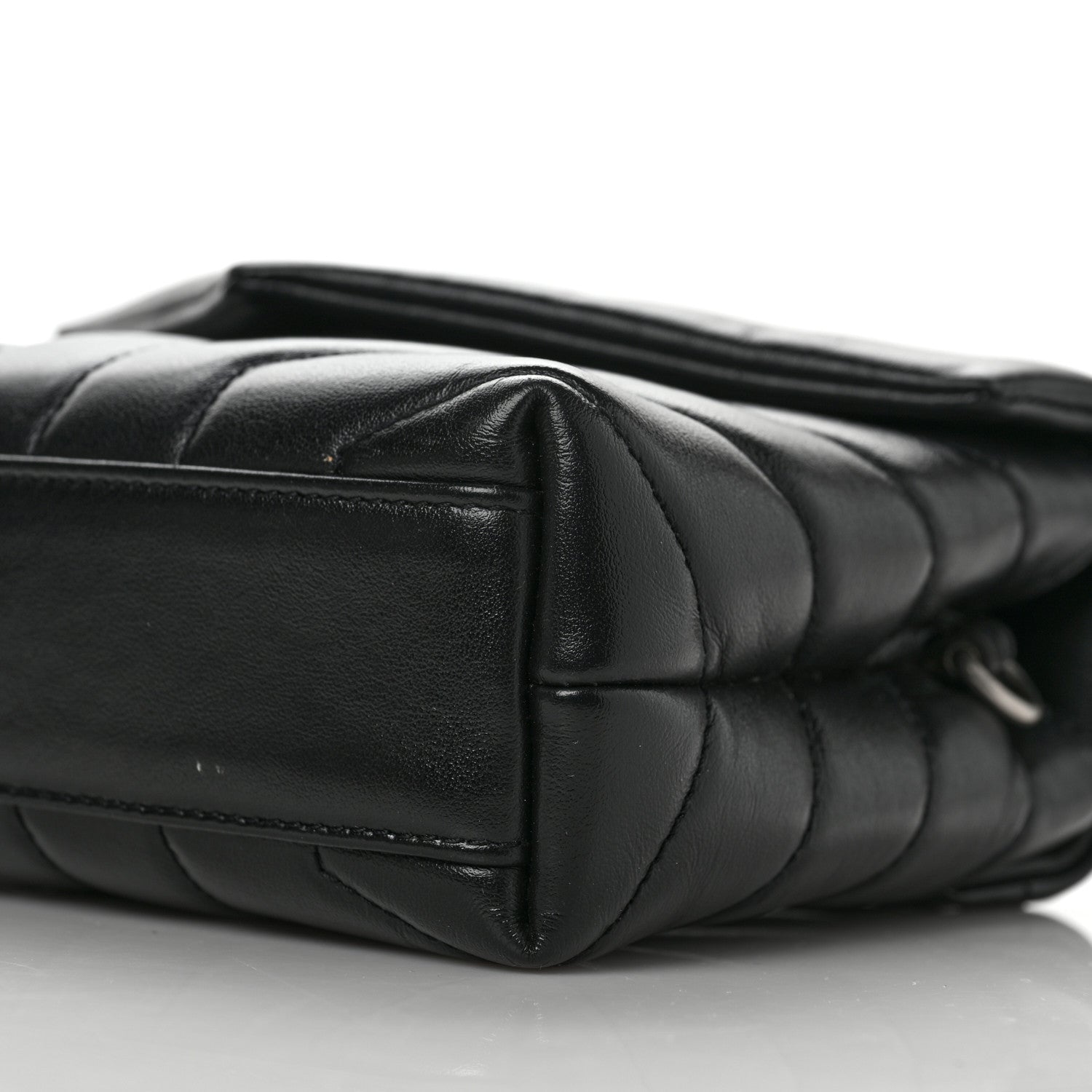 Saint Laurent Calfskin Y Quilted Monogram Toy Loulou Crossbody Bag Black 9 of 12