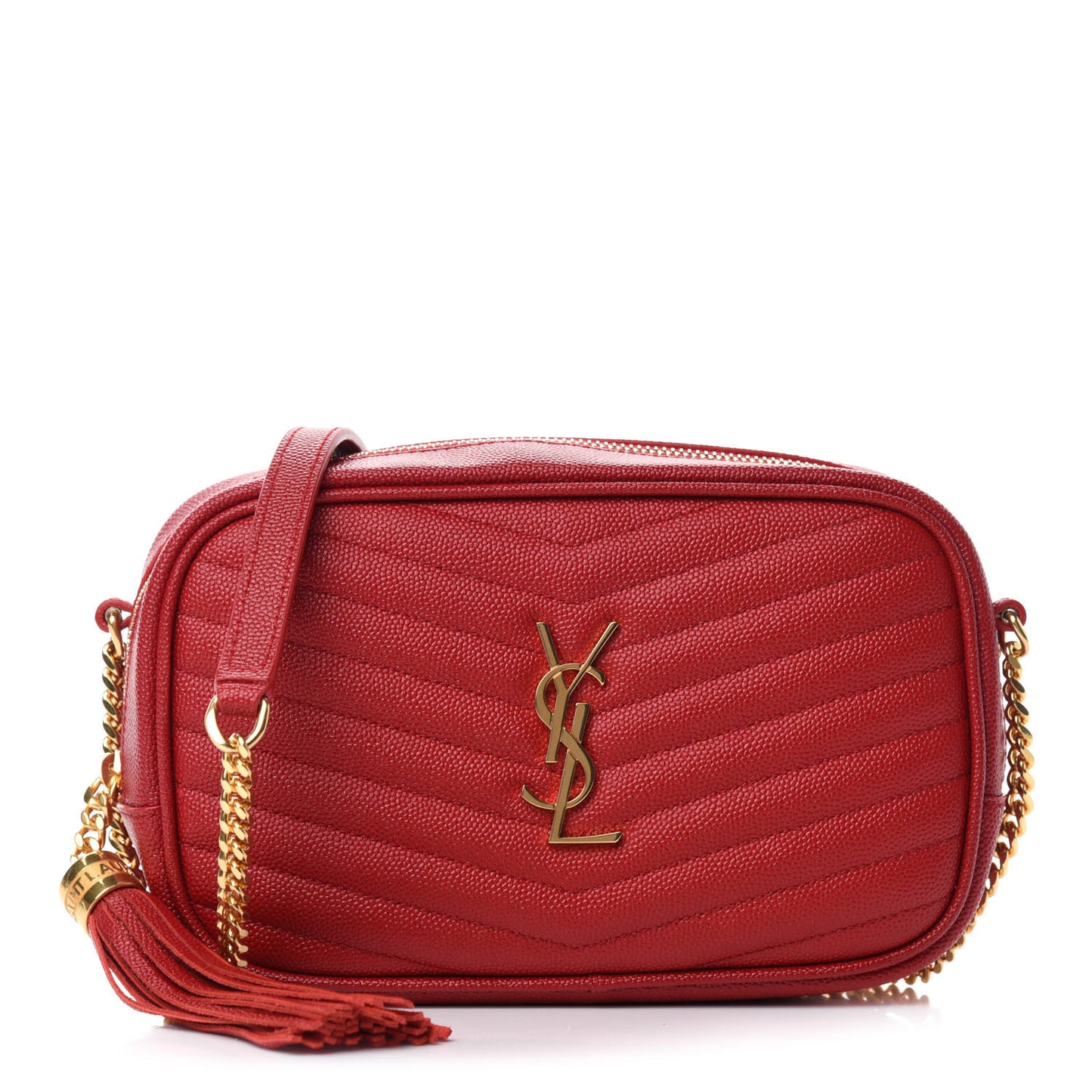 Grain De Poudre Matelasse Monogram Mini Lou Camera Bag Eros Red