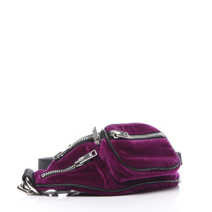 Alexander Wang Velvet Attica Mini Belt Bag Purple 3 of 9