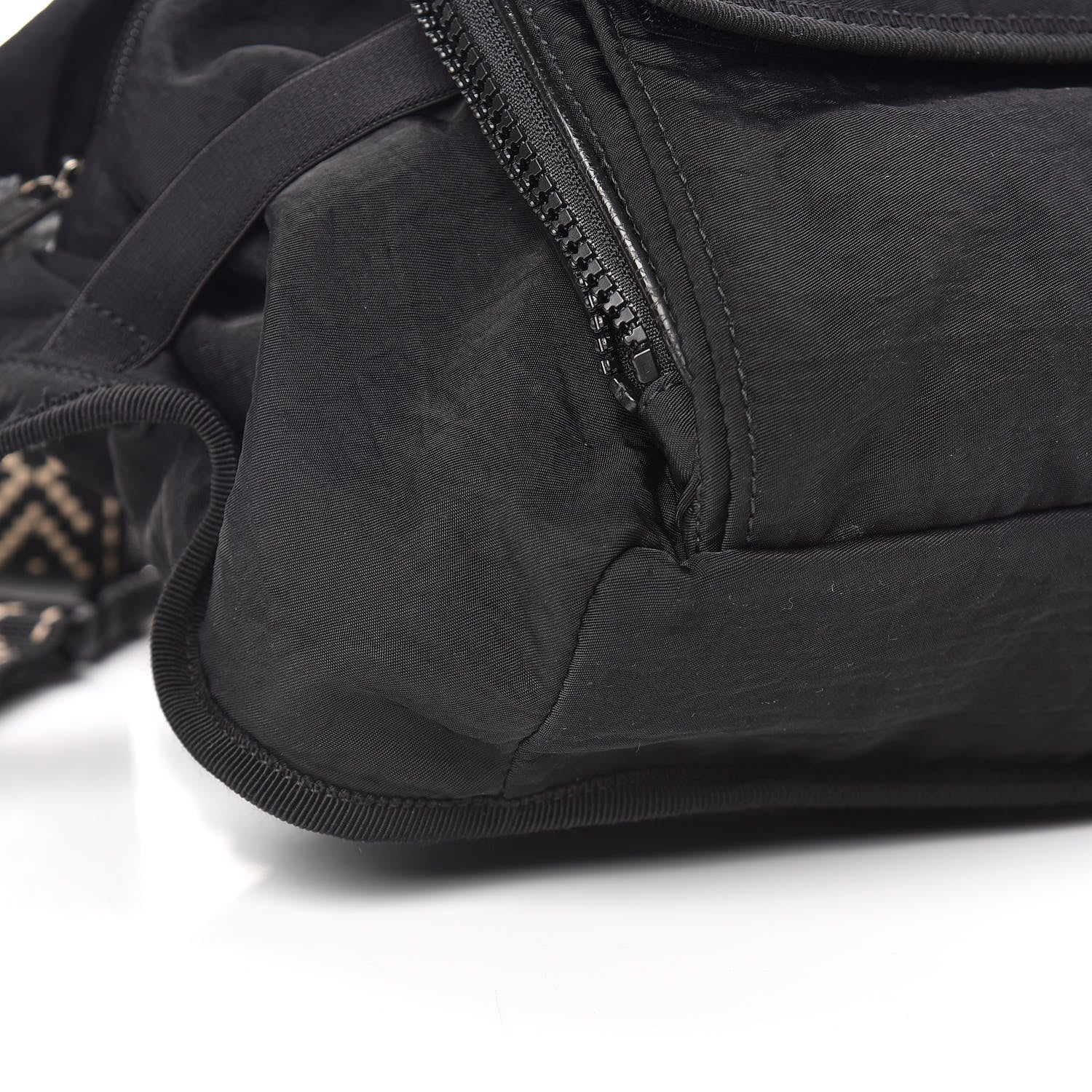 Gucci Nylon 80s Logo Patch Belt Bag Black 10 of 11