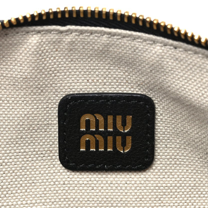 Miu Miu Nappa Aviator Mini Pouch Black 5 of 9