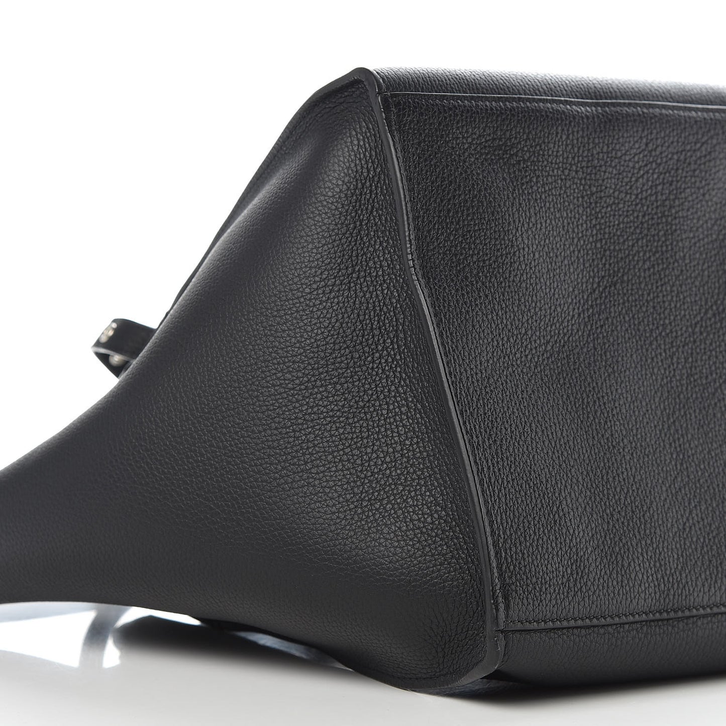 Supple Grained Calfskin Small Big Bag Black