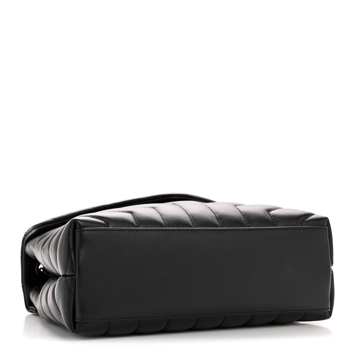 Saint Laurent Calfskin Y Quilted Monogram Monochrome Small Loulou Chain Satchel Black 4 of 11